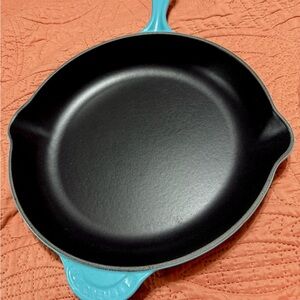 Turquoise #30 LeCreuset skillet pan enameled cast iron